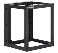 Intellinet 716055 - Armario de pared de 19 pulgadas, marco abierto de 4 postes, 12U, color negro