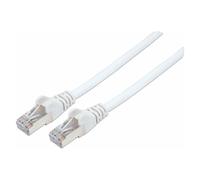 Intellinet 741354 Cable de Red RJ45 Patch Cord Cat7 S/FTP 0.5m Blanco - 10GBase-T 10GbE 600 MHz AWG26 Oro Chapado LSZH