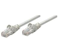 Intellinet - Cable de conexión de red, Cat5e; 0,25 m; CCA, U/UTP, de policloruro de vinilo, con contactos chapados en oro, sin enganches gris gris 1,5 m