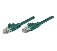Intellinet - Cable de conexión de red, Cat5e; 0,25 m; CCA, U/UTP, de policloruro de vinilo, con contactos chapados en oro, sin enganches verde verde 0,5 m