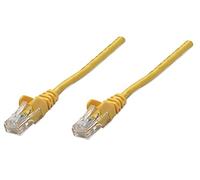 Intellinet - Cable de conexión de red, Cat5e; 0,25 m; CCA, U/UTP, de policloruro de vinilo, con contactos chapados en oro, sin enganches amarillo amarillo 15 m