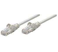Intellinet Cable de conexión de Red, Cat5e, 0,25 m, Gris, CCA, SF/UTP, PVC, RJ45, contactos chapados en Oro, sin enganches, con Arranque, Bolsa de Polietileno