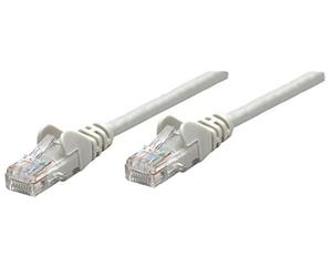 Intellinet Cable de conexión de Red, Cat5e, 0,25 m, Gris, CCA, SF/UTP, PVC, RJ45, contactos chapados en Oro, sin enganches, con Arranque, Bolsa de Polietileno