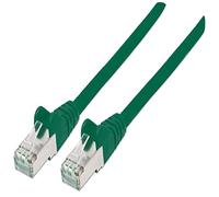 Intellinet Cable de conexión de red, Cat5e, 1 m, verde, CCA, SF/UTP, PVC, RJ45, contactos chapados en oro, sin enganches, con bota, bolsa de plástico