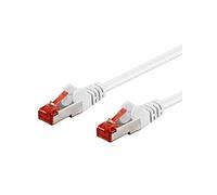 Intellinet Cable de conexión de red, Cat6, 2 m, blanco, cobre, S/FTP, LSOH/LSZH, PVC, RJ45, contactos chapados en oro, sin enganches, con bota, bolsa de plástico