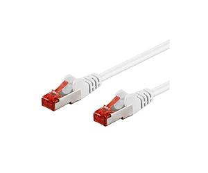 Intellinet Cable de conexión de red, Cat6, 2 m, blanco, cobre, S/FTP, LSOH/LSZH, PVC, RJ45, contactos chapados en oro, sin enganches, con bota, bolsa de plástico