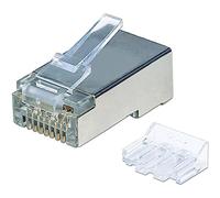 Intellinet Conectores modulares RJ45 Pro Line, Cat6A, STP, 3 clavijas, para cable sólido y trenzado, contactos chapados en oro de 50 µ, paquete de 70