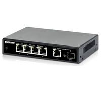 Intellinet Conmutador Gigabit Ethernet PoE+ de 5 Puertos con Puerto SFP.