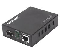 INTELLINET Conversor De Medios Gigabit PoE+ 1000Base-T RJ45 A SFP, PoE+