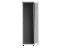 Intellinet Gabinete de red, de pie (básico), 26U, 1000 mm de profundidad, gris, Flatpack, máx. 600 kg, estante para servidores, 19 pulgadas, acero, cerradura de puerta de un solo punto, un bloqueo por panel lateral, garantía de tres años