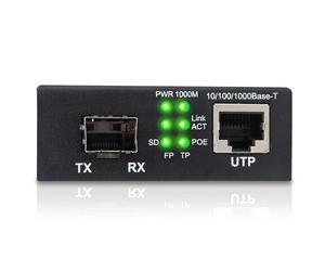 INTELLINET GIGABIT PoE + MEDIENKONVERTER RJ45 SFP 120KM
