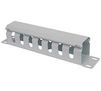 Intellinet 10 Inch Cable Management Panel, 1U, Covered, Grey Cable Management Pa