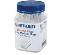 Intellinet MODULARSTECKER RJ45 CAT5E UTP 100ER Pack 100 unidades, Cat5e UTP, 3 p