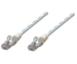 Intellinet Network Patch Cable, Cat5e, 0,25 m, CCA, U/UTP, PVC, contactos chapados en Oro, sin enganches Blanco 3 m