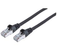Intellinet Network Patch Cable, Cat7 Cable/Cat6A Plugs, 0.5m, Black, Copper, S/F