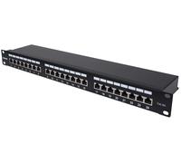 Intellinet panel de conexión, cat6a, ftp, 24 puertos, 1u, blindado, b