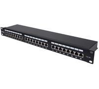 Intellinet Panel de conexión, Cat6a, FTP, 24 puertos, 1U, blindado, bloques de p