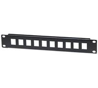 INTELLINET Panel de conexión, en Blanco, 10 Pulgadas, 1U, 10 Puertos, Negro