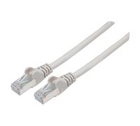 Intellinet Patchkabel de Red Cat6A Cobre S/FTP LSZH 1 m Gris - Cable Ethernet 10 Gbit/s, 500 MHz, Blindado, Conectores RJ45 Chapados en Oro