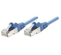 INTELLINET PATCHKABEL RJ45 SF/UTP CAT5E 5M HEBELSCHUTZ Blau