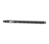 Intellinet 711432 unidad de distribución de energía (PDU) 6 salidas AC 1.5U Negro, Gris