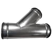 Intelmann T-Pieza 45° Ø 160 Codo de Tubería de Extracción (100, 125, 150, 160, 200)