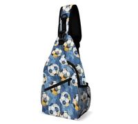 Intemperie Bolso De Pecho Acuarela De Fútbol Mochilas Pequeñas Casual Sling Bag Para Viaje, Excursionismo, Trabajo