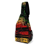 Intemperie Bolso De Pecho La Marihuana Deja Al León Del Cannabis Bandoleras Exterior Bolsa De Pecho Para Moto, Trabajo, Correr