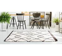 INTEMPORA LES IDEES DECO SONT LA! Alfombra, Polipropileno, Blanco y Gris, 150cm x 200cm