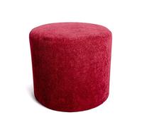 INTEMPORA LES IDEES DECO SONT LA! Puf Lateral Lie De Vin, poliéster Poliuretano, Granate, 45cm x 40cm