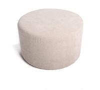 INTEMPORA LES IDEES DECO SONT LA! Puff, poliéster Poliuretano Terciopelo, Beige, 50P x 50l x 30H cm