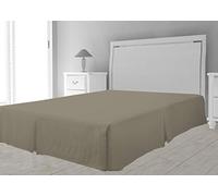 Intemporel Funda de somier de microfibra, Beige (Topo), 140 x 190 cm