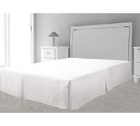 Intemporel Funda de somier de microfibra, Blanco, 90 x 190 cm