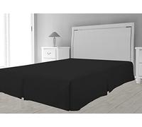 Intemporel Funda de somier de microfibra, Negro, 140 x 190 cm