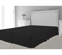 Intemporel Funda de somier de microfibra, Negro, 90 x 190 cm