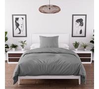 Intemporel Juego de Funda nórdica Boheme de Microfibra Lavada, Gris, 140 x 200 cm