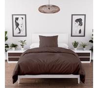 Intemporel Set Funda nórdica de Microfibra Lavada 140x200 cm Boheme Marron