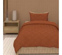 Intemporel Soleil d'Ocre, Juego de Funda nórdica Gaia de Microfibra 3D, 140 x 200 cm, Color Tierra