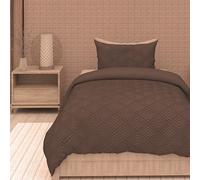 SOLEIL D'OCRE Juego de Funda nórdica de Microfibra 3D 140x200 cm Gaia marrón