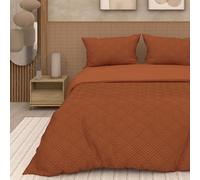 Intemporel Soleil d'Ocre, Juego de Funda nórdica Gaia de Microfibra 3D, 240 x 220 cm, Color Tierra