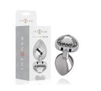 Intense Anal Plug Corazón Cristal Gris Talla M 1ud