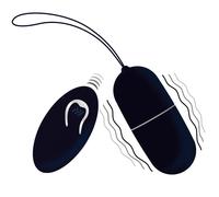 INTENSE Flippy Huevo Negro - Bala Vibradora Con Control Remoto Para Placer Compartido