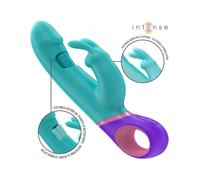 Intense - mÃ³nica vibrador rabbit con estimulador rotatorio del punto g azul