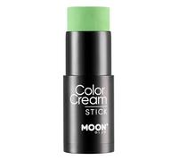 Intense Neon UV ColorCream Face & Body Paint Stick by Moon Glow - Maquillaje profesional facial y corporal para adultos y niños - 21 g - Verde intenso