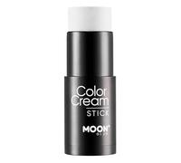 Intense Neon UV ColorCream Face & Body Paint Stick by Moon Glow - Maquillaje profesional facial y corporal para adultos y niños - 21 g - Blanco
