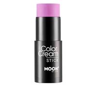 Intense Neon UV ColorCream Face & Body Paint Stick by Moon Glow - Maquillaje profesional facial y corporal para adultos y niños - 21 g - Púrpura intenso
