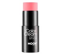 Intense Neon UV ColorCream Face & Body Paint Stick by Moon Glow - Maquillaje profesional facial y corporal para adultos y niños - 21 g - Rojo intenso