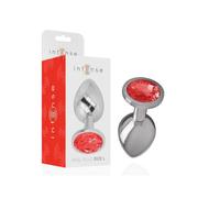 Intense Plug Anal Metal con Cristal Rojo Talla L 1ud