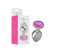 Intense Plug Anal Metal con Cristal Rosa Talla M 1ud