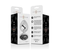 Intense Plug Anal Metal con Cristal Negro Talla L 1ud
